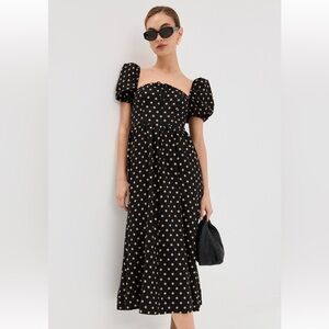 Reformation Marella linen ritz dot dress